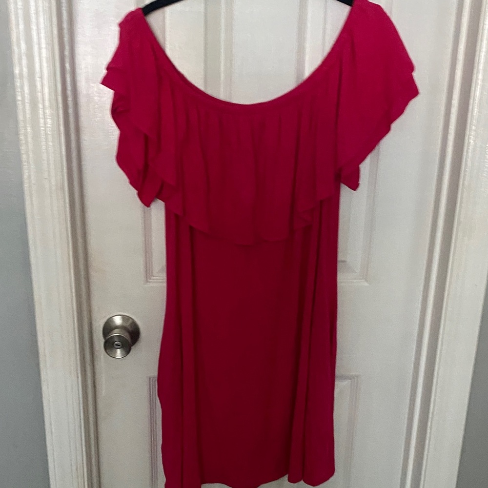 Elegant Pink Ruffle Dress